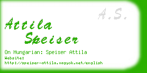 attila speiser business card